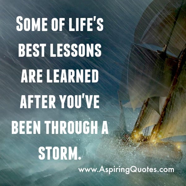 When Life's best lessons are learned