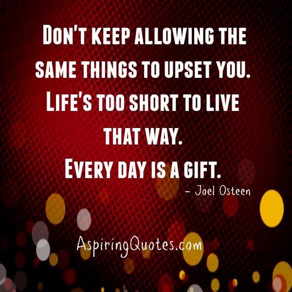 Don't keep allowing the same things to upset you