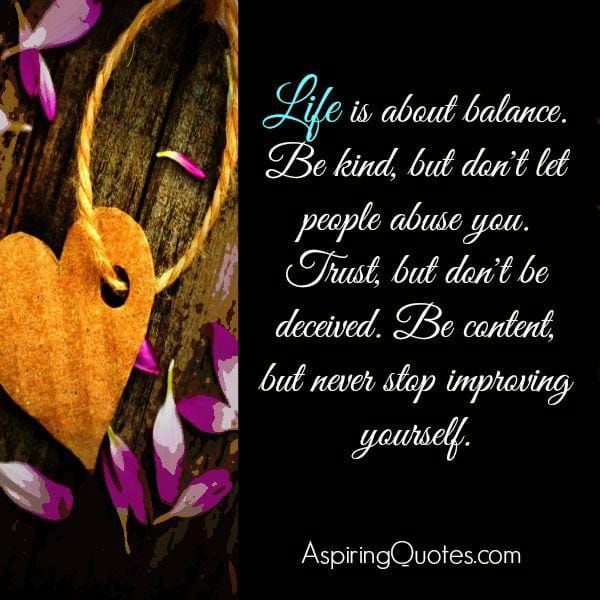 Life is about Balance